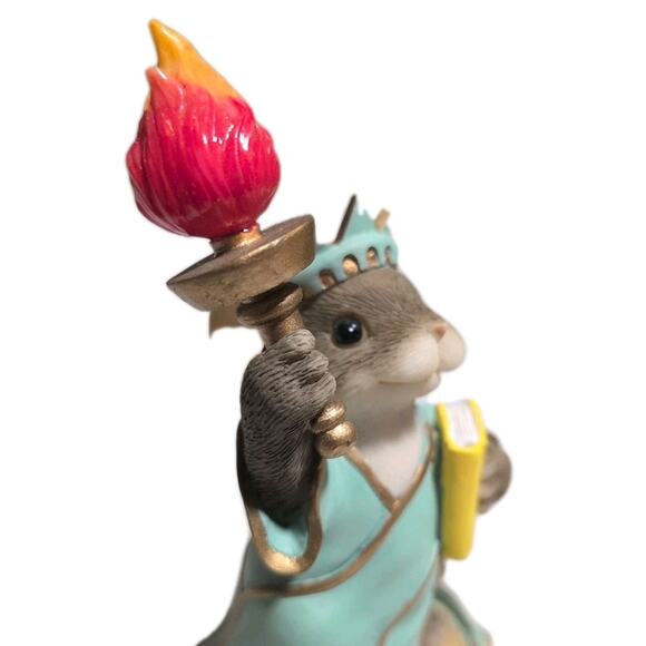 Fitz & Floyd Little Lady Liberty 2002 Limited Numbered Edition Mouse Lady Bug - Picture 7 of 10